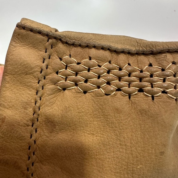 Tan Leather Work Gloves with Reinforced Palms - Picture 5 of 5
